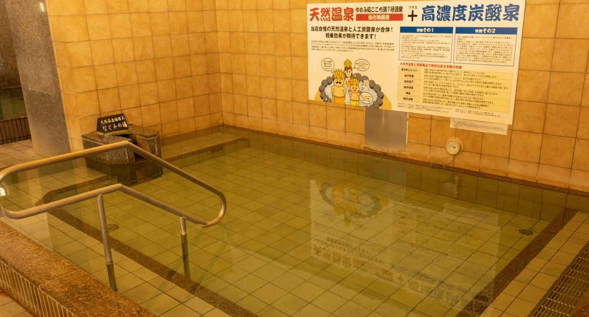 写真：高濃度炭酸泉